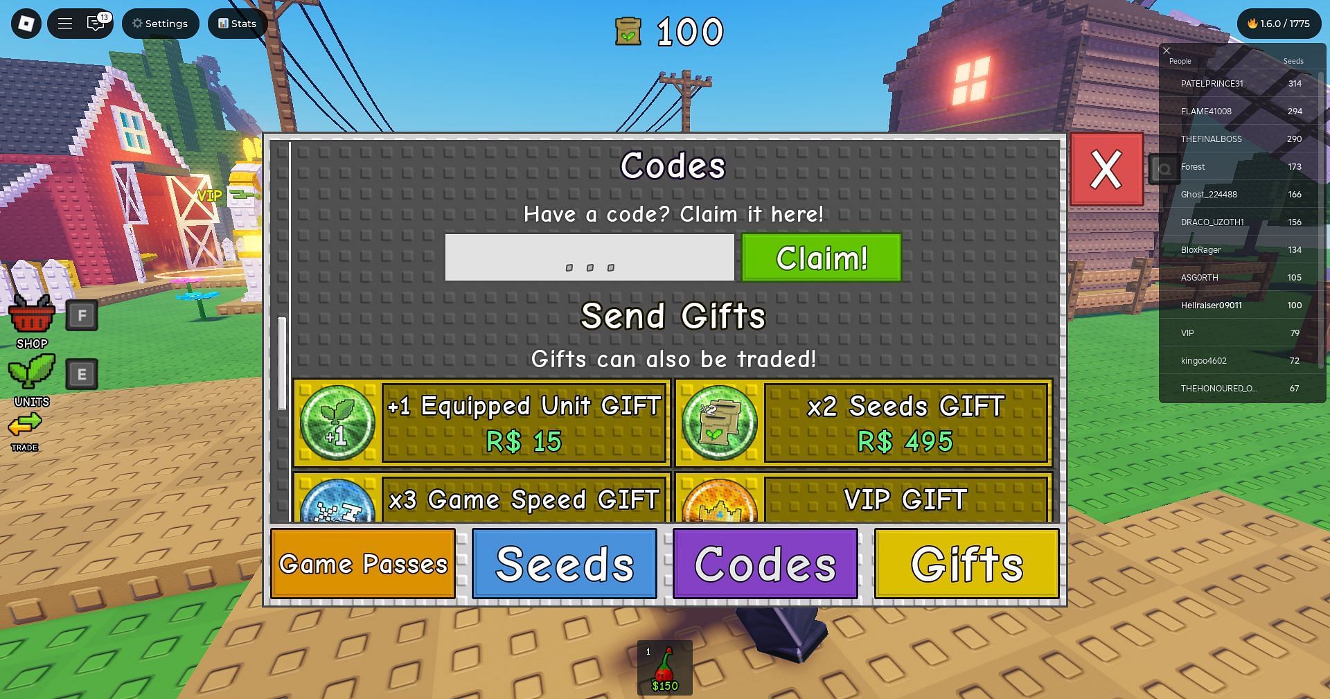 Redeem the code here (Image via Roblox)